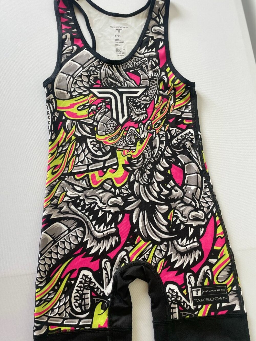 Magenta Iron Dragon Takedown Wrestling Singlet (Youth L)